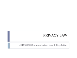 PRIVACY LAW