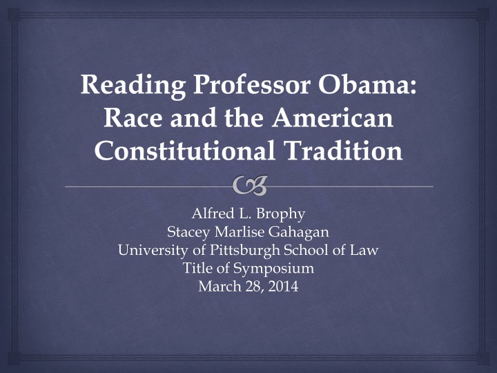 reading professor obama race and the american constitutional tradition
