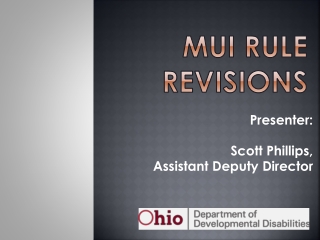 MUI Rule revisions