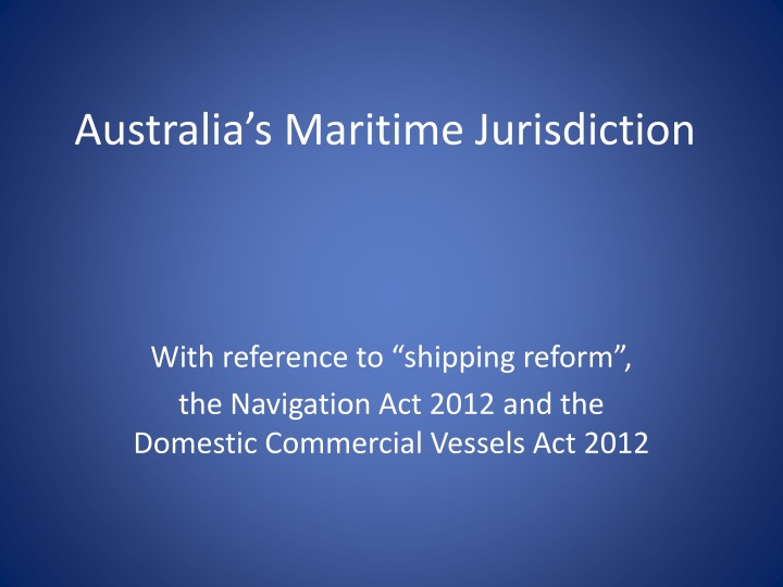 australia s maritime jurisdiction