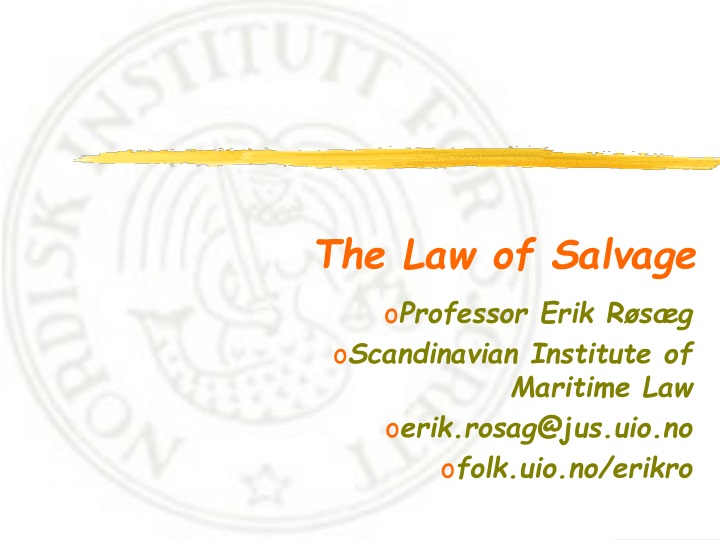the law of salvage