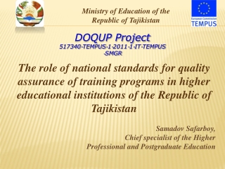 Ministry of Education of the Republic of Tajikistan