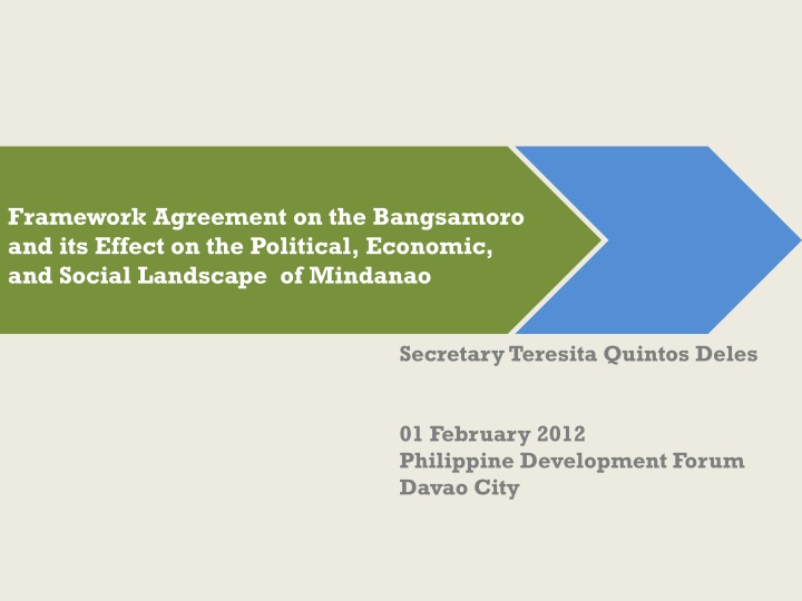 framework agreement on the bangsamoro
