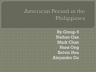 American Period in the Philippines