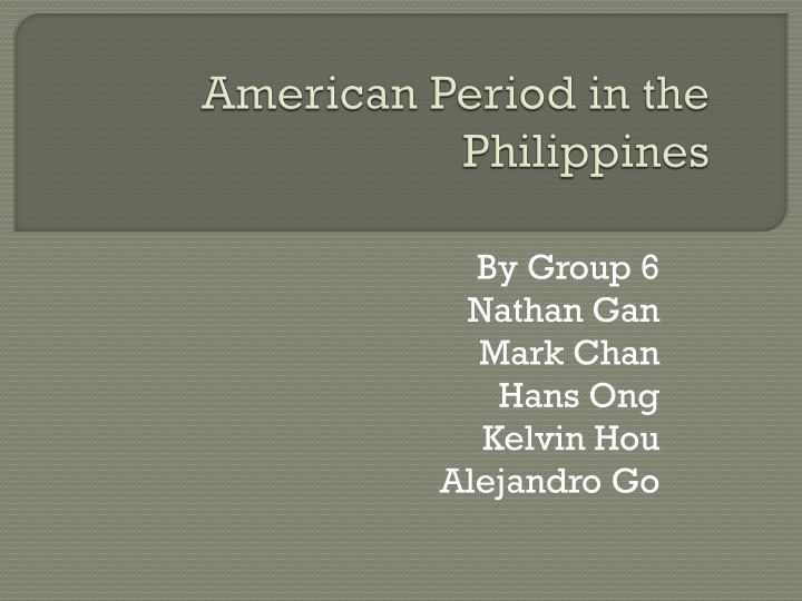 american period in the philippines