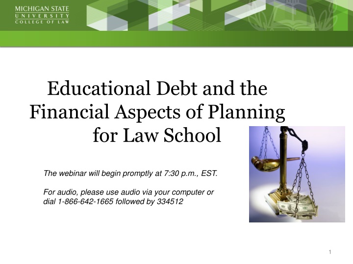 educational debt and the financial aspects of planning for law school
