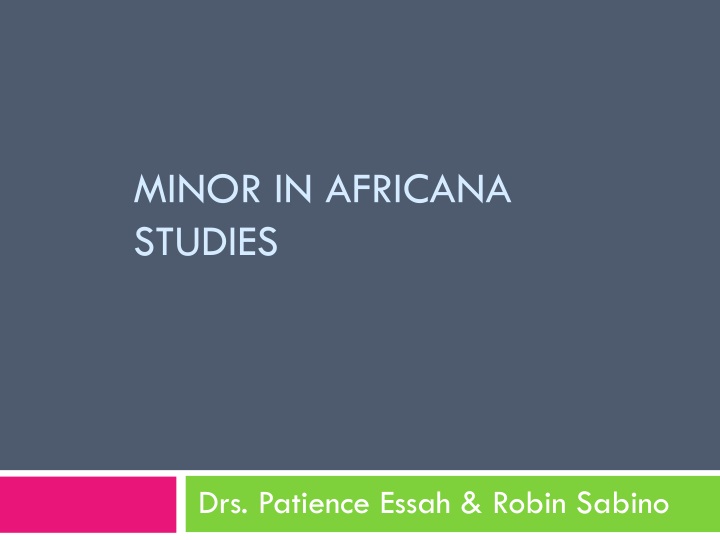 minor in africana studies