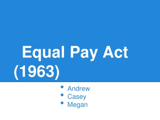 Equal Pay Act (1963)