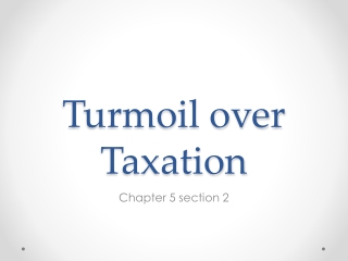Turmoil over Taxation