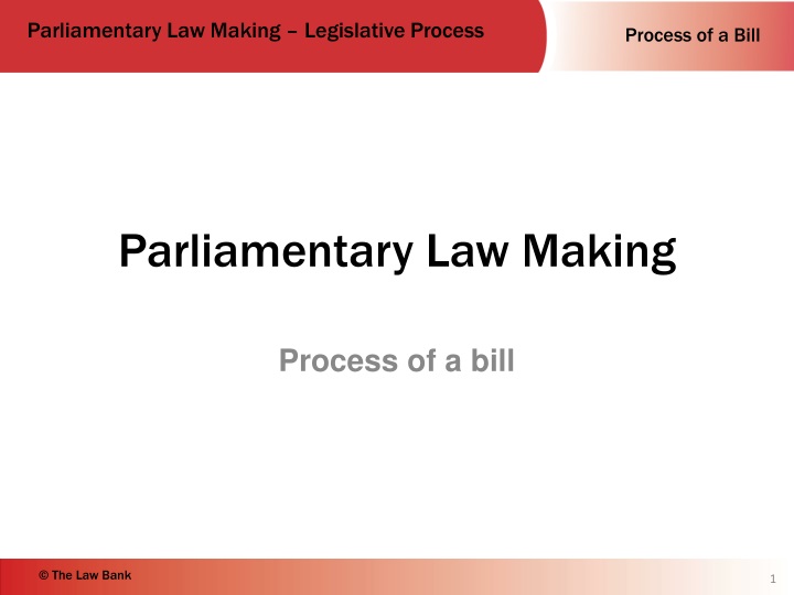 parliamentary law making