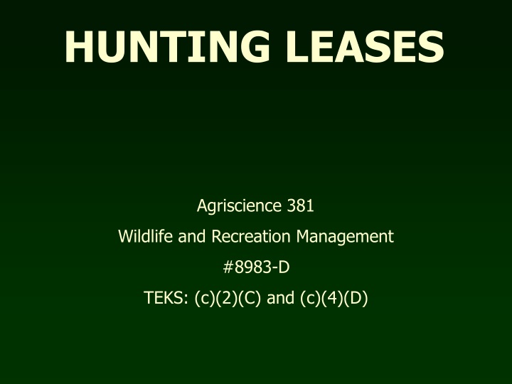 hunting leases