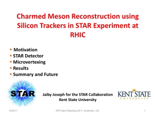 Charmed Meson Reconstruction using Silicon Trackers in STAR Experiment at RHIC Motivation