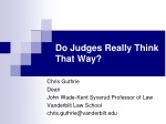 Do Judges Really Think That Way? - slide 1