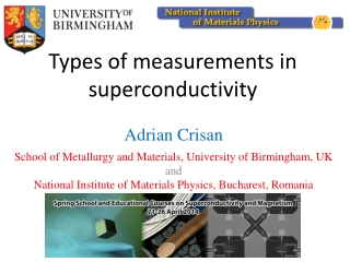 Types of measurements in superconductivity