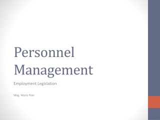 Personnel Management