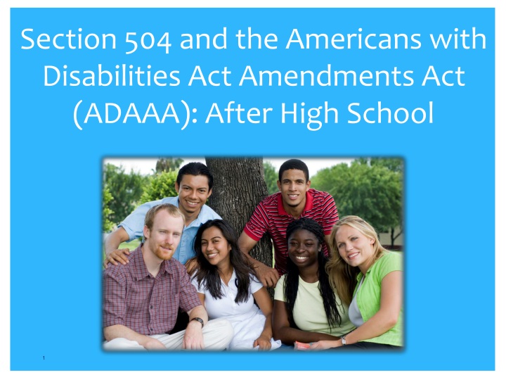 section 504 and the americans with disabilities act amendments act adaaa after high school
