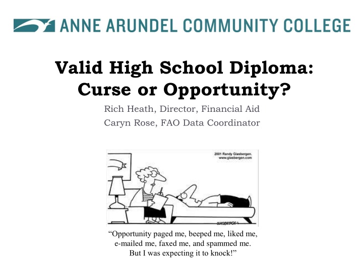 valid high school diploma curse or opportunity