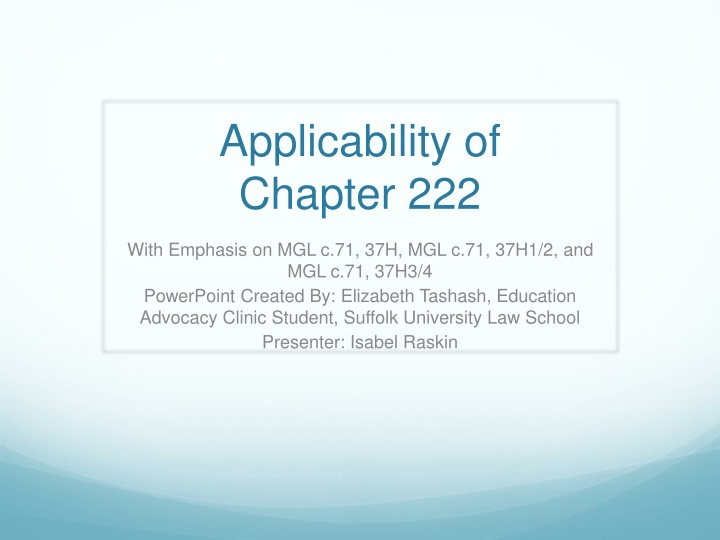 applicability of chapter 222