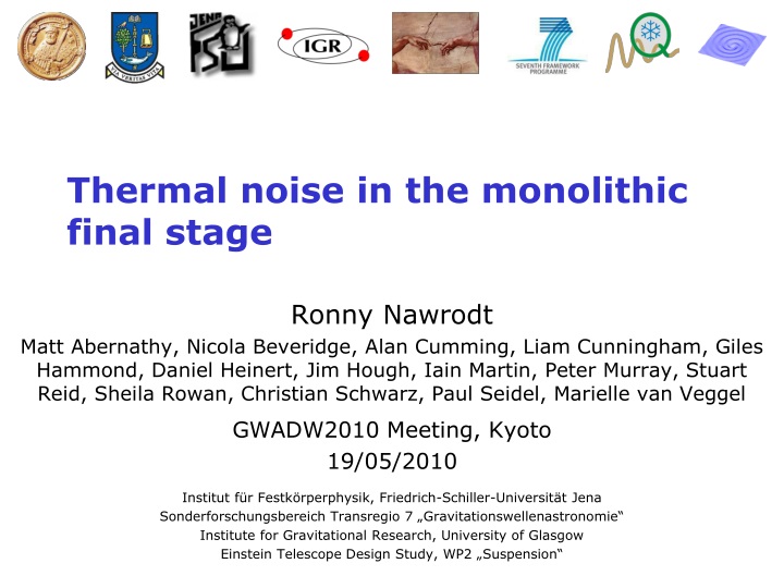 thermal noise in the monolithic final stage