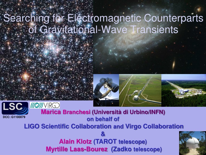 searching for electromagnetic counterparts of gravitational wave transients