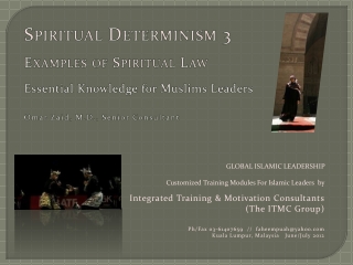 Spiritual Determinism 3 Examples of Spiritual Law Essential Knowledge for Muslims Leaders