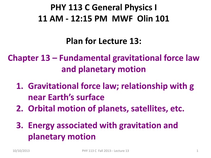 phy 113 c general physics
