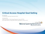 Critical Access Hospital Goal Setting