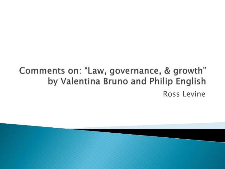 comments on law governance growth by valentina bruno and philip english