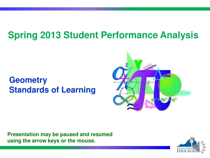 spring 2013 student performance analysis