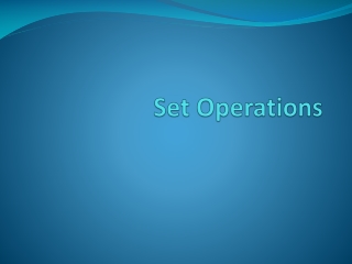 Set Operations