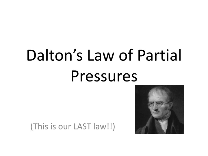 dalton s law of partial pressures