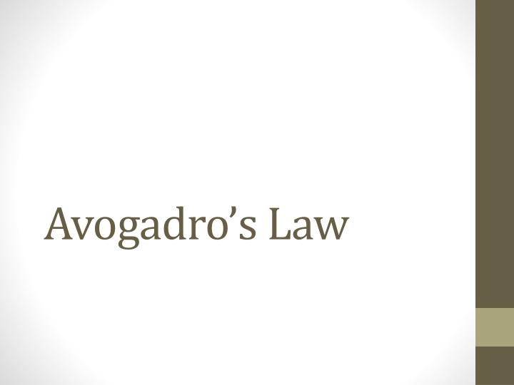 avogadro s law
