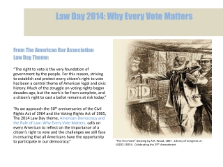 Law Day 2014: Why Every Vote Matters