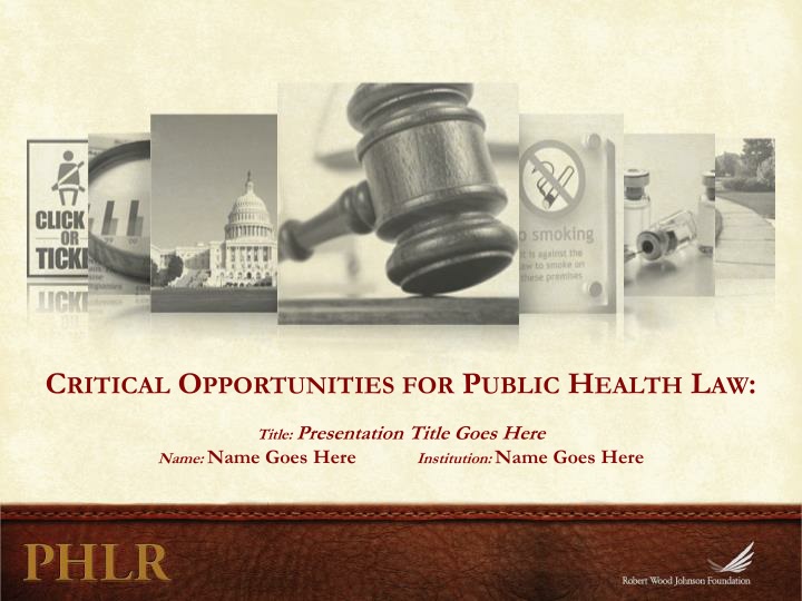 critical opportunities for public health