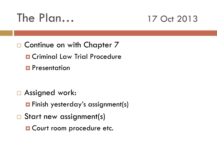the plan 17 oct 2013