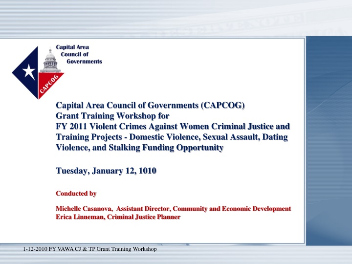 capital area council of governments capcog grant