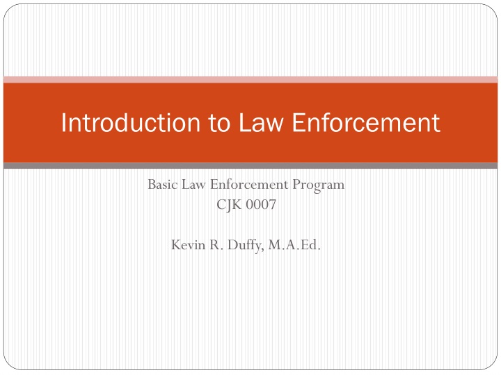 introduction to law enforcement