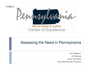 Assessing the Need in Pennsylvania