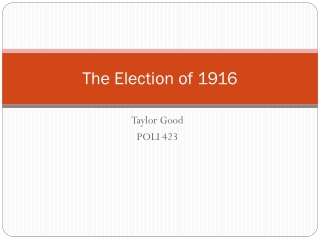 The Election of 1916