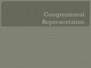 Congressional Representation