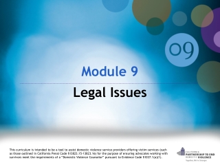 Module 9 Legal Issues