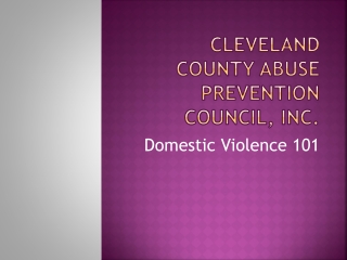 Cleveland County Abuse Prevention Council, INC.