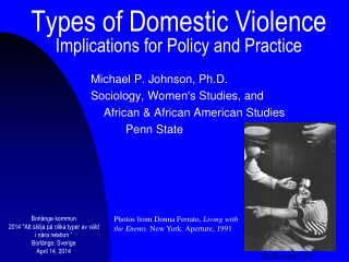 Types of Domestic Violence Implications for Policy and Practice