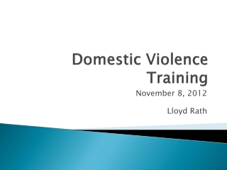 Domestic Violence Training