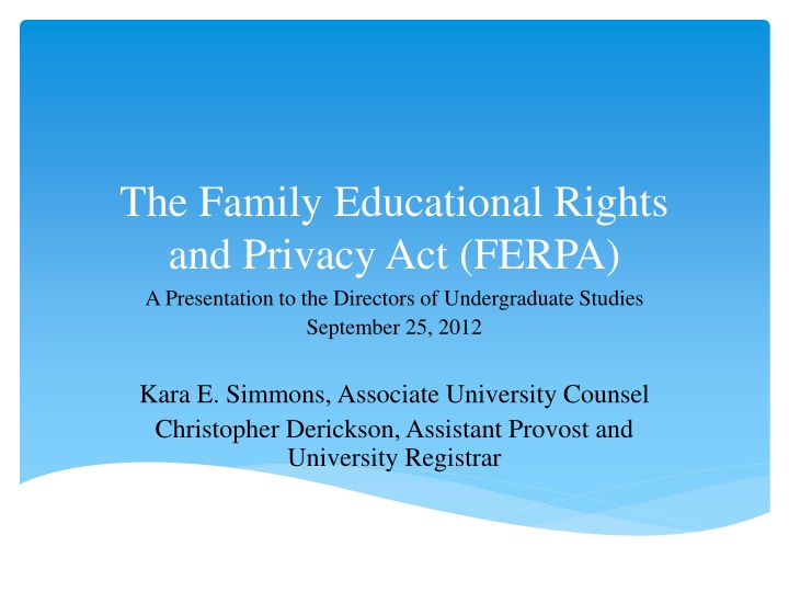 the family educational rights and privacy act ferpa
