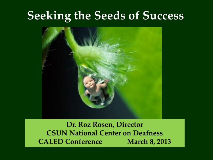 seeking the seeds of success