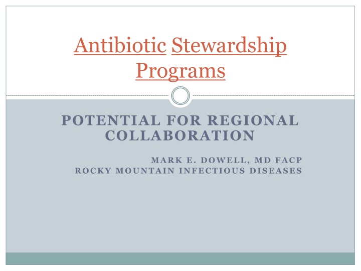 antibiotic stewardship programs