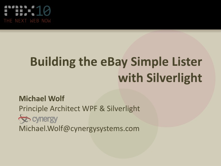 building the ebay simple lister with silverlight