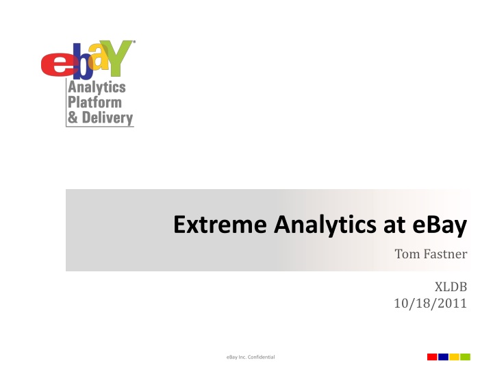 extreme analytics at ebay