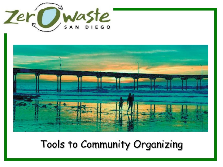 tools to community organizing